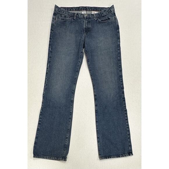 VTG Lucky Brand Blue Mid Rise Flare Long Length Denim Jeans Women's 31x33 EUC - Picture 1 of 10